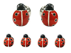 Silver and Enamel 'Ladybird' Tuxedo Set