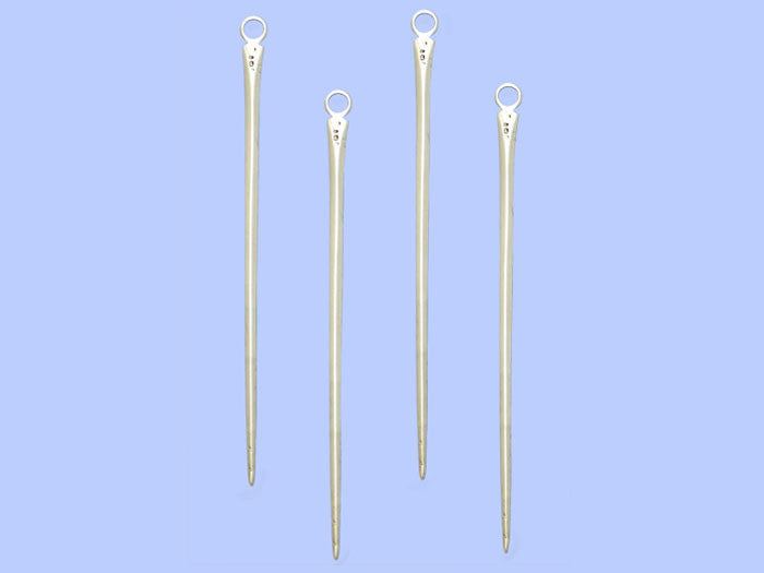 Set of Four George III Silver Poultry Skewers Set of Four George III Silver Poultry Skewers