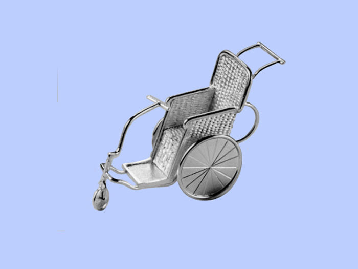 Silver Model of a Bath Chair Silver Model of a Bath Chair