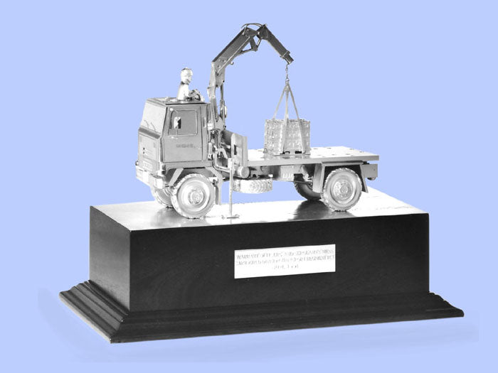 Silver Model of the Bedford TM 4x4 Flatback Vehicle