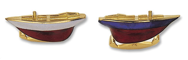 18K Gold 'Yacht's Hull' Cufflinks