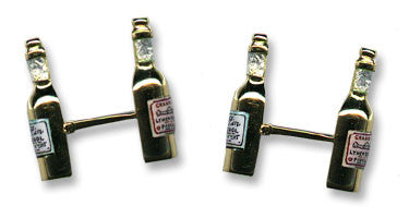 18K Gold 'Wine Bottle' Cufflinks