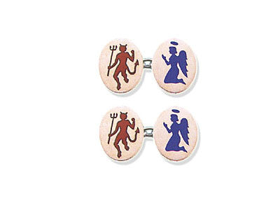 Silver 'Devil & Angel' Cufflinks