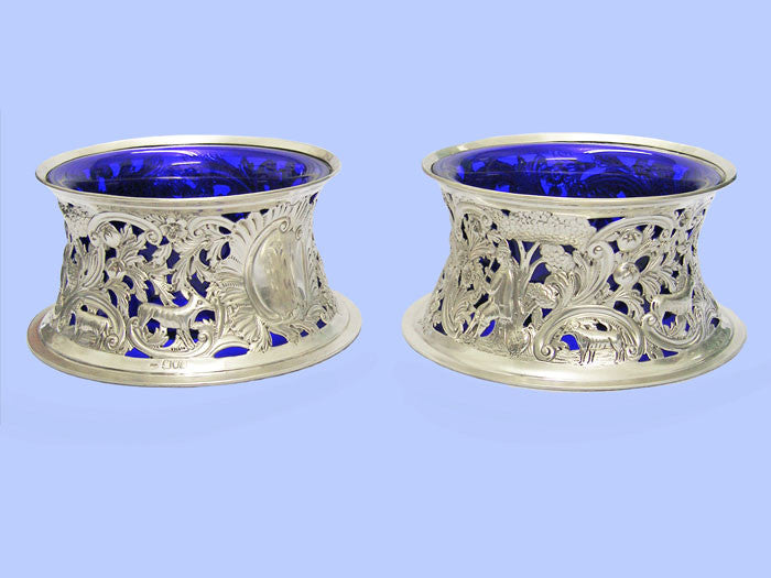Pair of Edwardian Silver Dish Rings Pair of Edwardian Silver Dish Rings