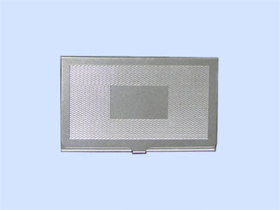 New Silver Card Case - Engine-Turned Shield New Silver Card Case - Engine-Turned Shield