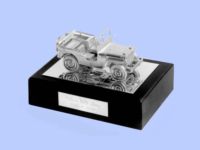 Silver Model of the Willys MB Jeep Silver Model of the Willys MB Jeep