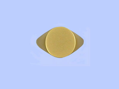 New Large Oval 18 K Gold Signet Ring - 16.5 x 14 mm New Large Oval 18 K Gold Signet Ring - 16.5 x 14 mm
