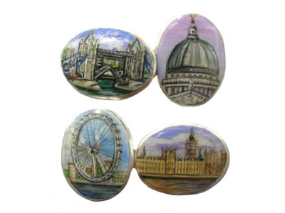 'The London Scenes' New Silver Cufflinks