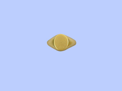 New Small Oval 18 K Gold Signet Ring - 10.5 x 8.5 mm New Small Oval 18 K Gold Signet Ring - 10.5 x 8.5 mm