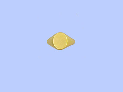 New Small Oval 18 K Gold Signet Ring - 11 x 9 mm New Small Oval 18 K Gold Signet Ring - 11 x 9 mm