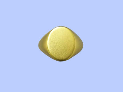 New Very Large Oval 18 K Gold Signet Ring - 18.5 x 15 mm New Very Large Oval 18 K Gold Signet Ring - 18.5 x 15 mm
