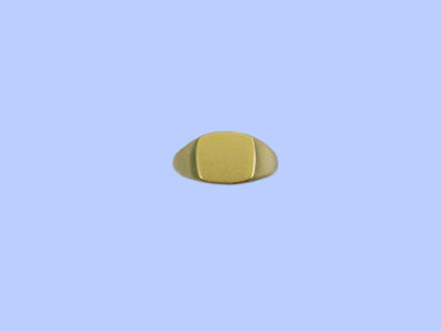 New Very Small Cushion-Shaped 18 K Gold Signet Ring - 8.5 x 10 mm New Very Small Cushion-Shaped 18 K Gold Signet Ring - 8.5 x 10 mm