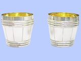Pair of Victorian Double Silver Beakers