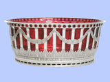 Huge Oval Silver Bowl