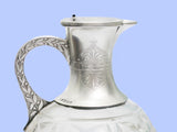 Victorian Silver and Crystal Claret Jug 1874