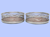Pair of Pierced Silver Wine Coasters