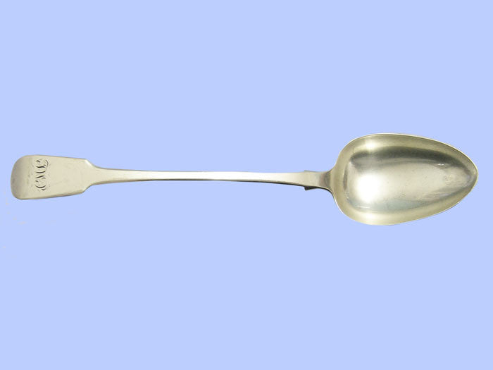 George IV Fiddle Pattern Silver Long Serving Spoon