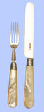 Twelve Pairs of Victorian Silver and Mother of Pearl Fruiteaters