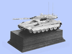Silver Model of a Merkava Tank