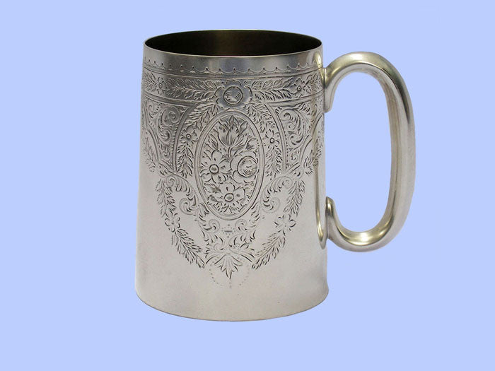 Large Victorian Straight-Sided Silver Mug