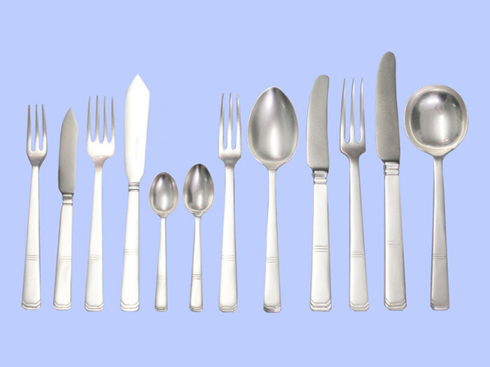 *Art Deco* - Exceptional Silver-Plated Flatware Service