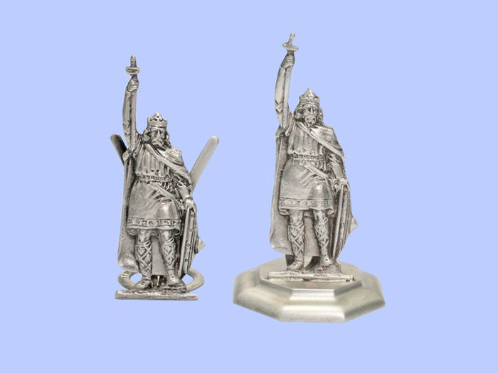 Two Silver 'King Alfred the Great' Placecard Holders