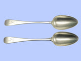 *Irish* - Pair of Antique Cork Plain Silver Tablespoons - Toleken