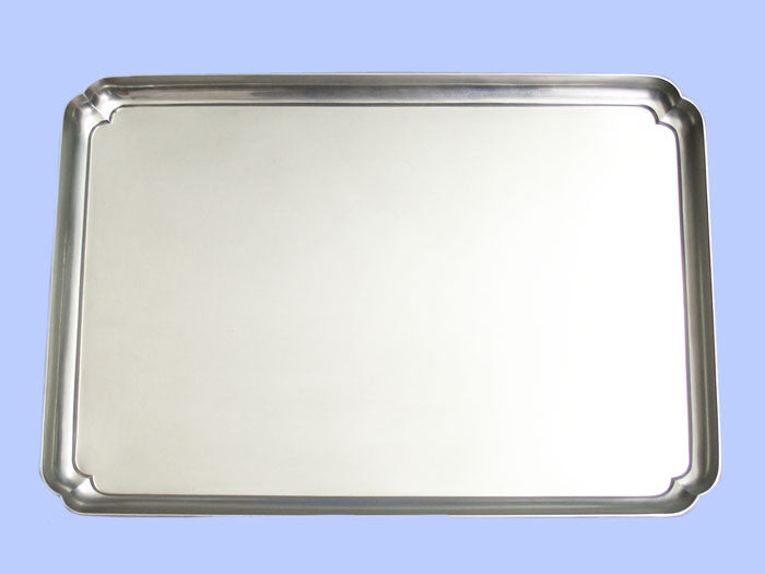 Handmade Large Oblong Silver Tray