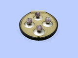 Set of Four Silver Placecard Holders with Purple Agate