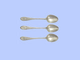 *Irish* - Set of Three Antique Cork Brightcut Silver Teaspoons