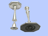 Pair of George III Cut-Corner Silver Candlesticks