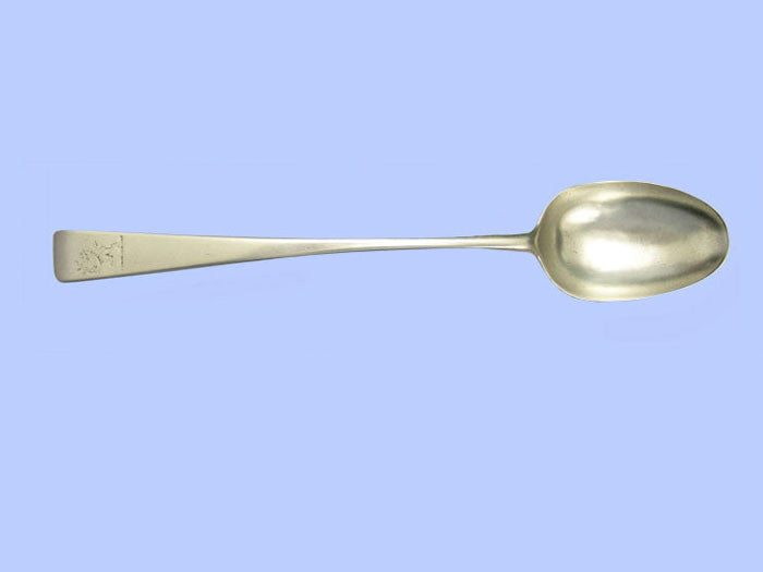 *Irish* - Antique Hook-End Silver Long Serving Spoon