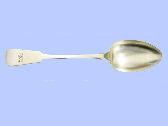 *Irish* - Antique Silver Fiddle Long Serving Spoon