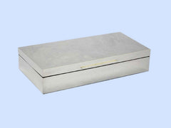 New Silver Cigarette Box With Flat Lid