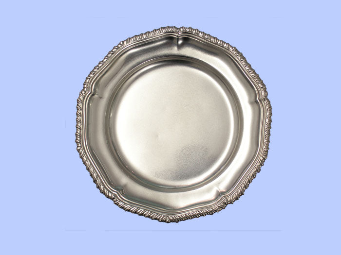 Small Silver Salver with Shaped Gadroon Border