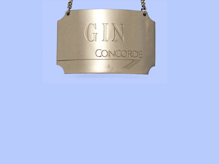 Rare 'Concorde' Silver Gin Wine Label