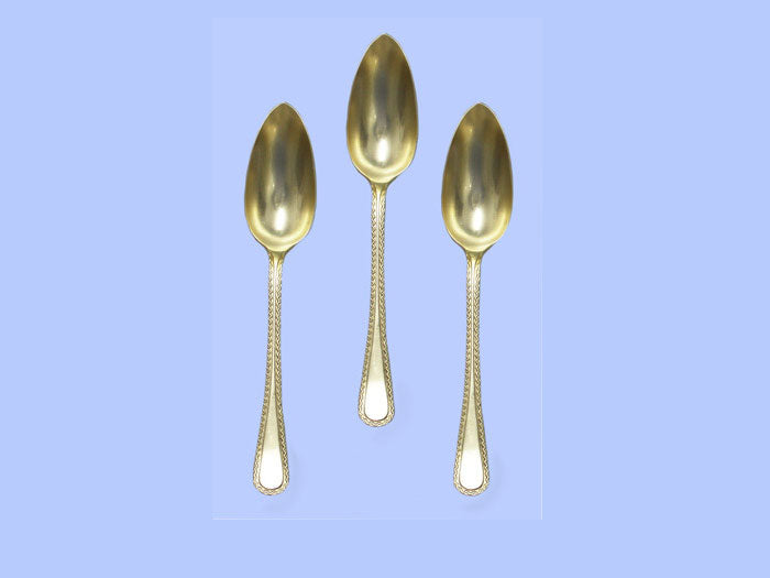 Set of Twelve Silver Grapefruit Spoons