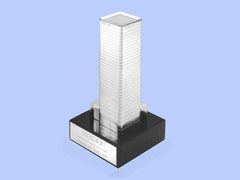 Silver Model of the HSBC Building at Canary Wharf