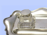 Late Victorian Shaped Oblong Silver Inkstand