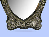 Victorian Heart-Shaped Silver Mirror