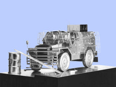 Silver Model of the Humber 'Pig' Armoured Personnel Carrier