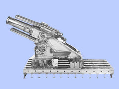 Silver Model of the 15 Inch Breech Loading Howitzer