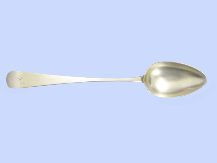 *Irish* - Antique Cork Plain Silver Long Serving Spoon (Shorter)