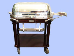 Refurbished Silver-Plated Beef Carving Trolleys